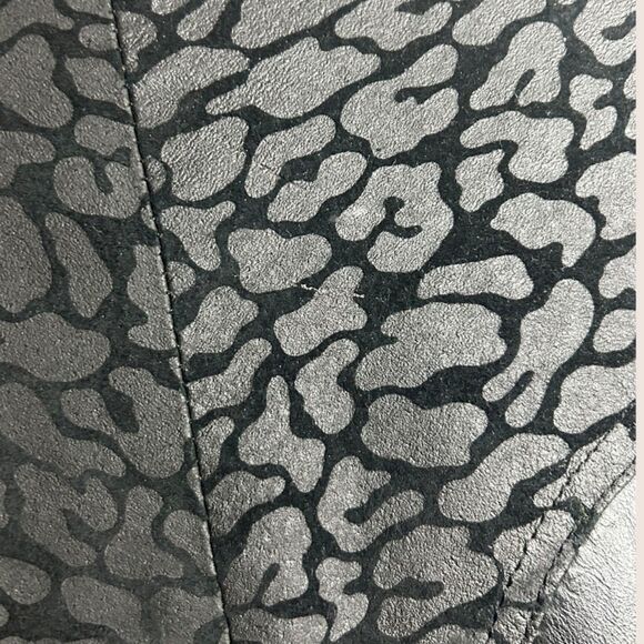 🖤 VTG 1980s WINLOCK GENUINE LEATHER JACKET COAT LEOPARD ANIMAL CONTRAST MEDIUM - Picture 14 of 14